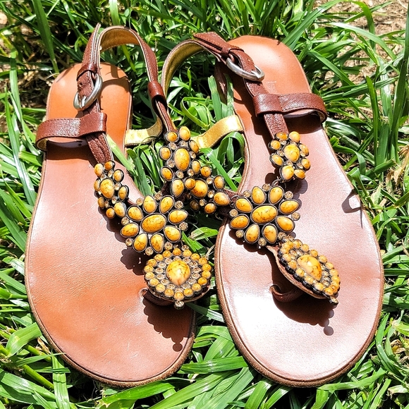 Isabella Fiore Shoes - Isabella Fiore jeweled  women's sandals! Stunning! Comfy! Sz 7.5